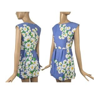 Malia Honolulu Vintage 1960s mod floral mini dress | colorful‎ sleeveless A-line